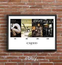 Discographie de Creed Affiche d'art multi-album Grand cadeau de Noël