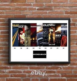 Discographie de Nickelback Multi Album Art Print Super Cadeau pour la Fête des Pères