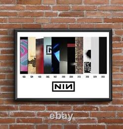 Discographie de Nine Inch Nails- Affiche d'art multi-albums, un excellent cadeau de Noël.