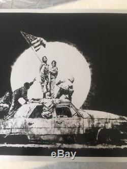 Drapeau De Banksy, Argent Non Signé, Copie D'écran Originale Coa De Pest Control