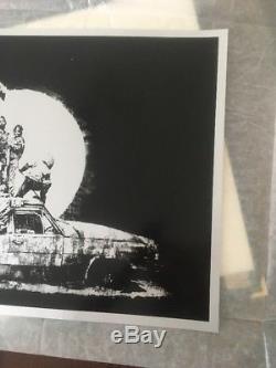 Drapeau De Banksy, Argent Non Signé, Copie D'écran Originale Coa De Pest Control