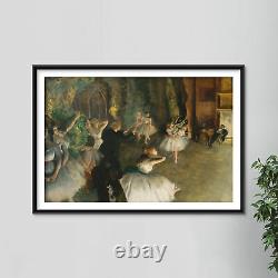 Edgar Degas La Répétition Du Ballet Sur Scène (1874) Affiche D'art De Peinture