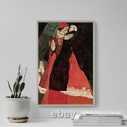 Egon Schiele Cardinal et Nonne Caressent (1912) Affiche Poster Photo Peinture Art Print