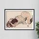 Egon Schiele Jeune Fille à Genoux Se Reposant Sur Les Deux Coudes Poster Print Art
