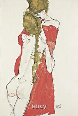 Egon Schiele Mère Et Fille (1913) Peinture Affiche Imprimer Cadeau D'art