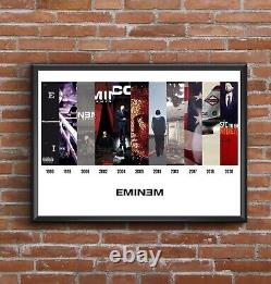 Eminem Discographie Multi Album Art Print - Excellent Cadeau de Noël pour un Fan.