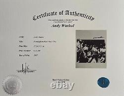Estampe originale signée à la main par Andy Warhol avec COA et évaluation incluse de +3 500 USD