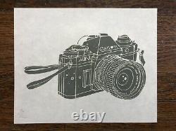 Evan Hecox Camera Print, Canon Ae-1 Polaroid, Urban Abstract, Kaws, Obey