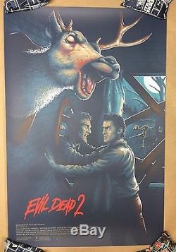 Evil Dead 2 Affiche De Sérigraphie # 30/90 De Rabalais Not Mondo