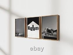 F1 Vintage Marlboro Ensemble de 3 Toiles / Impressions Art / Affiche Art Encadrée Formule 1