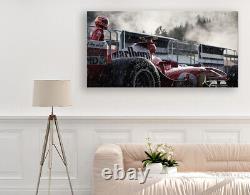 Ferrari F1 Magnifiques Imprimés Muraux Faits À La Main En Toile D'art