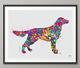 Flat Coated Retriever Aquarelle Dog Print Pet Cadeau Pet Loss Cadeau Dog Love-550
