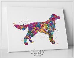Flat Coated Retriever Aquarelle Dog Print Pet Cadeau Pet Loss Cadeau Dog Love-550