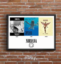 Foo Fighters Multi Album Discographie Poster Imprimer Noël Cadeau Musique Lover