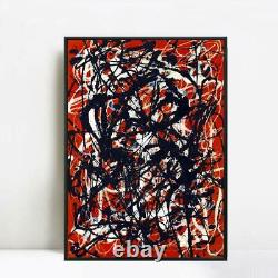 Forme Libre D'œuvre D'art Encadrée Par Jackson Pollock Giclee Art Print 28x40