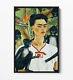 Frida Kahlo Monkeys 1 -canvas Wall Art Float Effet/cadre/afficheur Imprimé Rouge