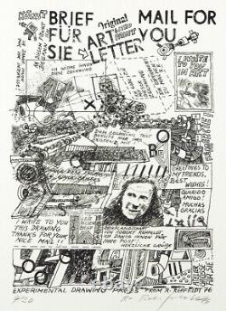 GDR Nonconformisme. Mail Art Lithographie Robert REHFELDT (1931-1993) Autographiée