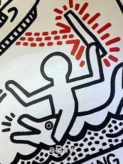 Galerie Watari Keith Haring 1983 Exposition Imprimer Affiche Originale + Coa # / 1000