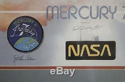 George Bishop Mercury 7 Signé Encadrée Numérotée Lithographie Astronaute Autographes