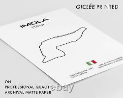 Grand Prix de Formule 1 Imola, Italie Impression, Art Mural Moderne de Graphisme Motorsports