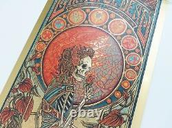 Grateful Dead 1 Bertha Luke Martin Signé #/100 Gold Foil Affiche D'art Visite