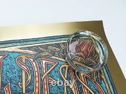Grateful Dead 1 Bertha Luke Martin Signé #/100 Gold Foil Affiche D'art Visite