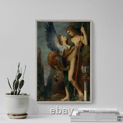 Gustave Moreau Œdipe et le Sphinx (1864) Affiche d'art d'impression de peinture Cadeau