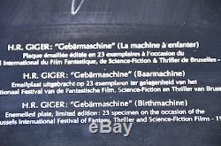 H. R. Giger La Plaque Émaillée De Birth Machine 23 Édition Limitée 1995 Bruxelles