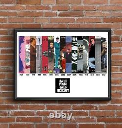 Half Man Half Biscuit Discographie Multi Album Couverture Affiche D'art Cadeau De Jour Pères