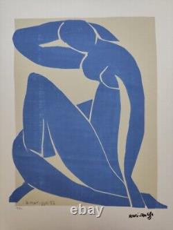 Henri Matisse Certificat de Nu Bleu Signé SPADEM Paris