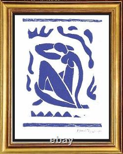 Henri Matisse Print Blue Nude Signé À La Main Édition Limitée Linocut Avec Coa