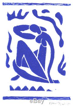 Henri Matisse Signée À La Main Ltd Édition Nu Bleu Avec Coa (sans Cadre)