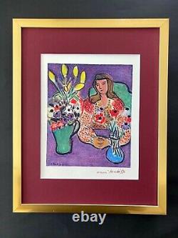 Henri Matisse Vers 1948 Impressionnante Signée +coa + Montée Sous Passe-partout 11 X 14 + Acheter Maintenant