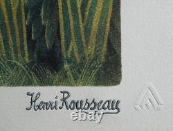 Henri Rousseau Le charmeur de serpents, lithographie originale signée, 1976