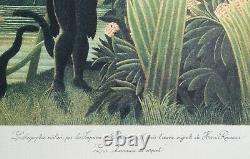 Henri Rousseau Le charmeur de serpents, lithographie originale signée, 1976