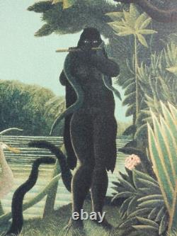 Henri Rousseau Le charmeur de serpents, lithographie originale signée, 1976