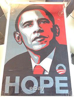 Historique Obama Hope Shepard Fairey Signé En Date De L'impression