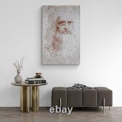 IMPRESSION SUR TOILE DE LEONARDO DA VINCI ART MURAL AUTOPORTRAIT