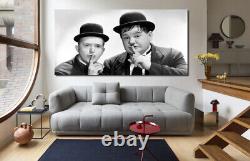 IMPRESSION SUR TOILE LAUREL ET HARDY ARTISANALE GRANDE TOILE DE FILM