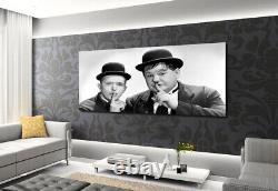 IMPRESSION SUR TOILE LAUREL ET HARDY ARTISANALE GRANDE TOILE DE FILM