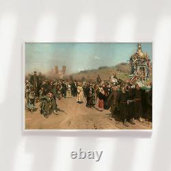 Ilya Repin Procession Religieuse Province De Kursk (1883) Poster Peinture Imprimer