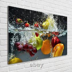 Image imprimée sur verre Tulup - Image murale de fruits et légumes 100x70cm