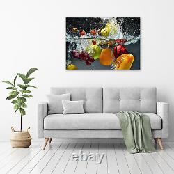 Image imprimée sur verre Tulup - Image murale de fruits et légumes 100x70cm