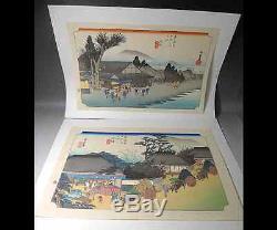 Impression De Bloc De Bois Japonais 10vols / Utagawa Hiroshige / 53 Étapes De Tokaido