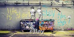 Impression Street Art Canvas Quality Graffiti Massive Banksy Andy Boulanger 220cmx 100cm
