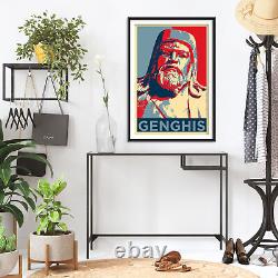 Impression artistique de Gengis Khan 'Espoir' Affiche photo cadeau