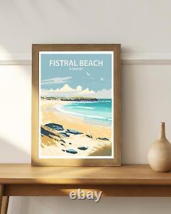 Impression d'art de la plage de Fistral, Newquay, Cornouailles