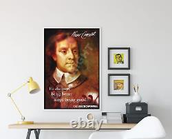 Impression d'art, photo, affiche cadeau avec citation d'Oliver Cromwell