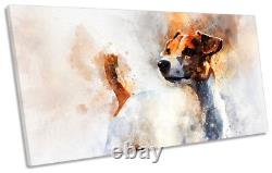 Impression d'art sur toile panoramique de chien Jack Russell Terrier