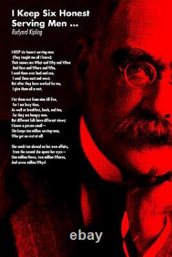 Impression de poème de Rudyard Kipling, Je garde six serviteurs honnêtes, Poster d'art cadeau